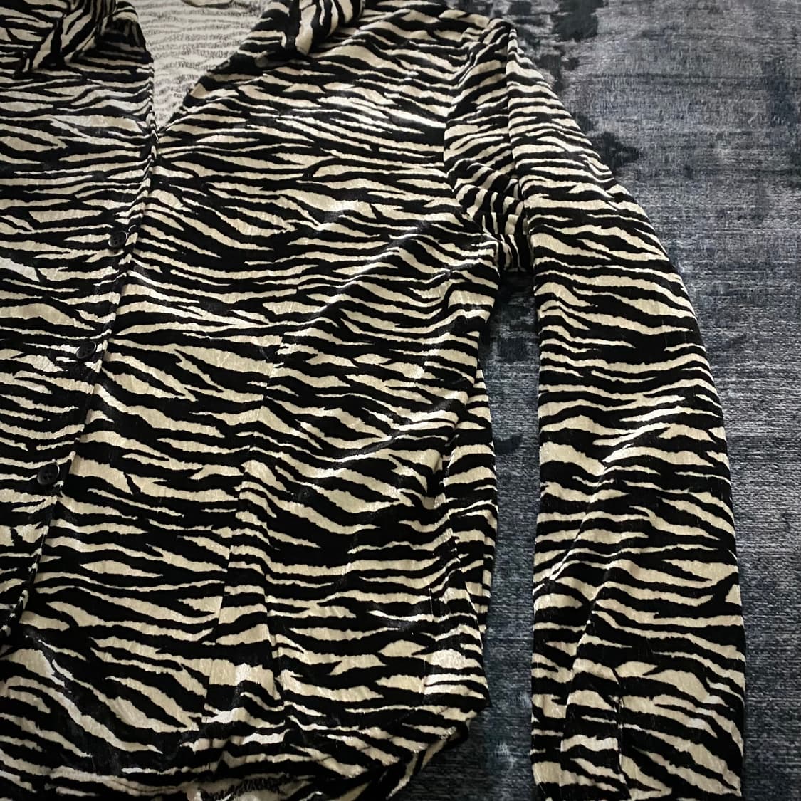 Zebra Pattern Y2K Cardigan  상품이미지4