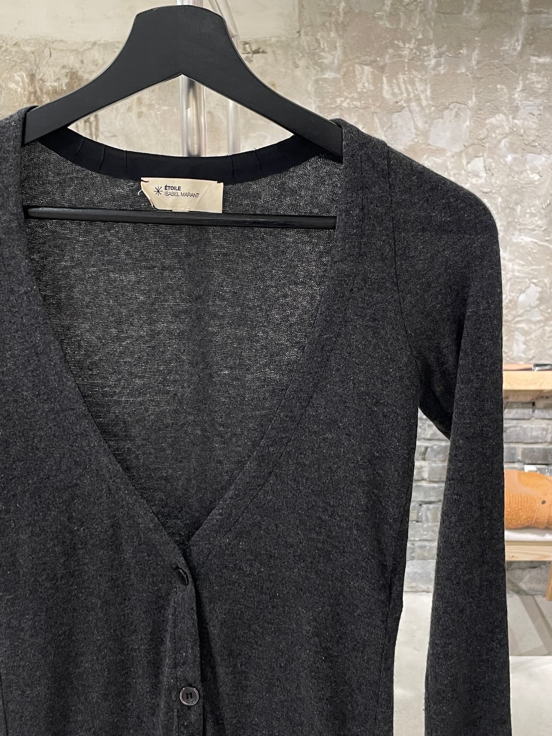 이자벨 마랑 에뚜왈 차콜 슬림 니트 가디건 상품이미지3