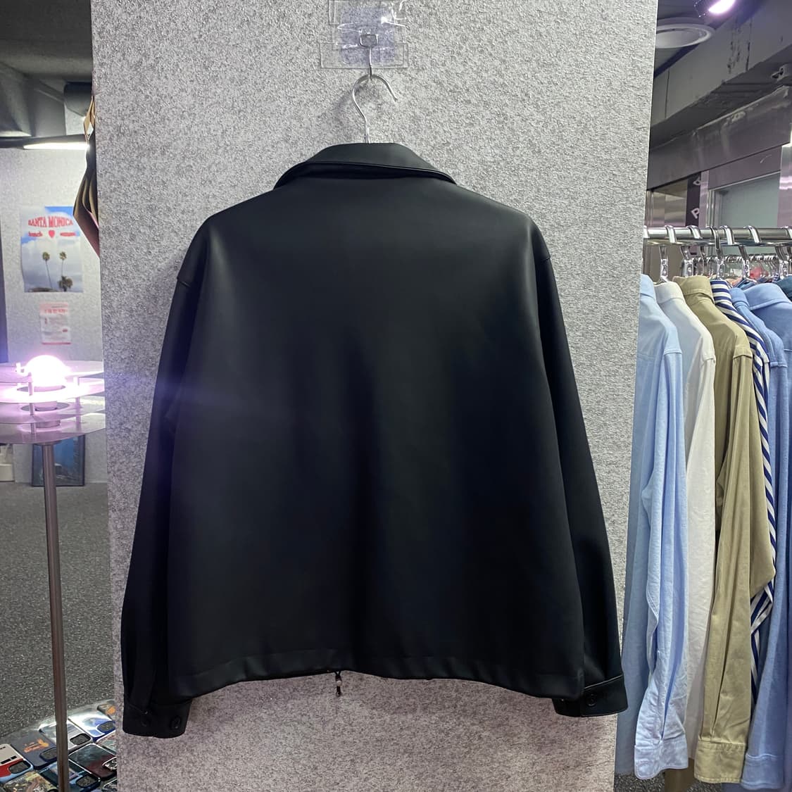 라퍼지 미니멀 레더 자켓 B2843 상품이미지3
