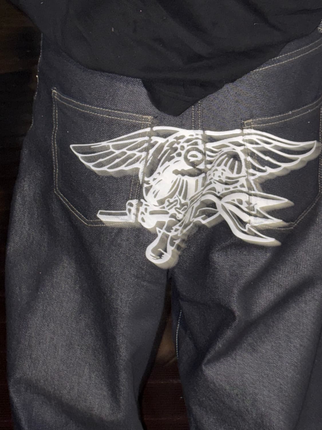 왓츠 더 유즈 TEAM USE Navy Seals denim wide 상품이미지1