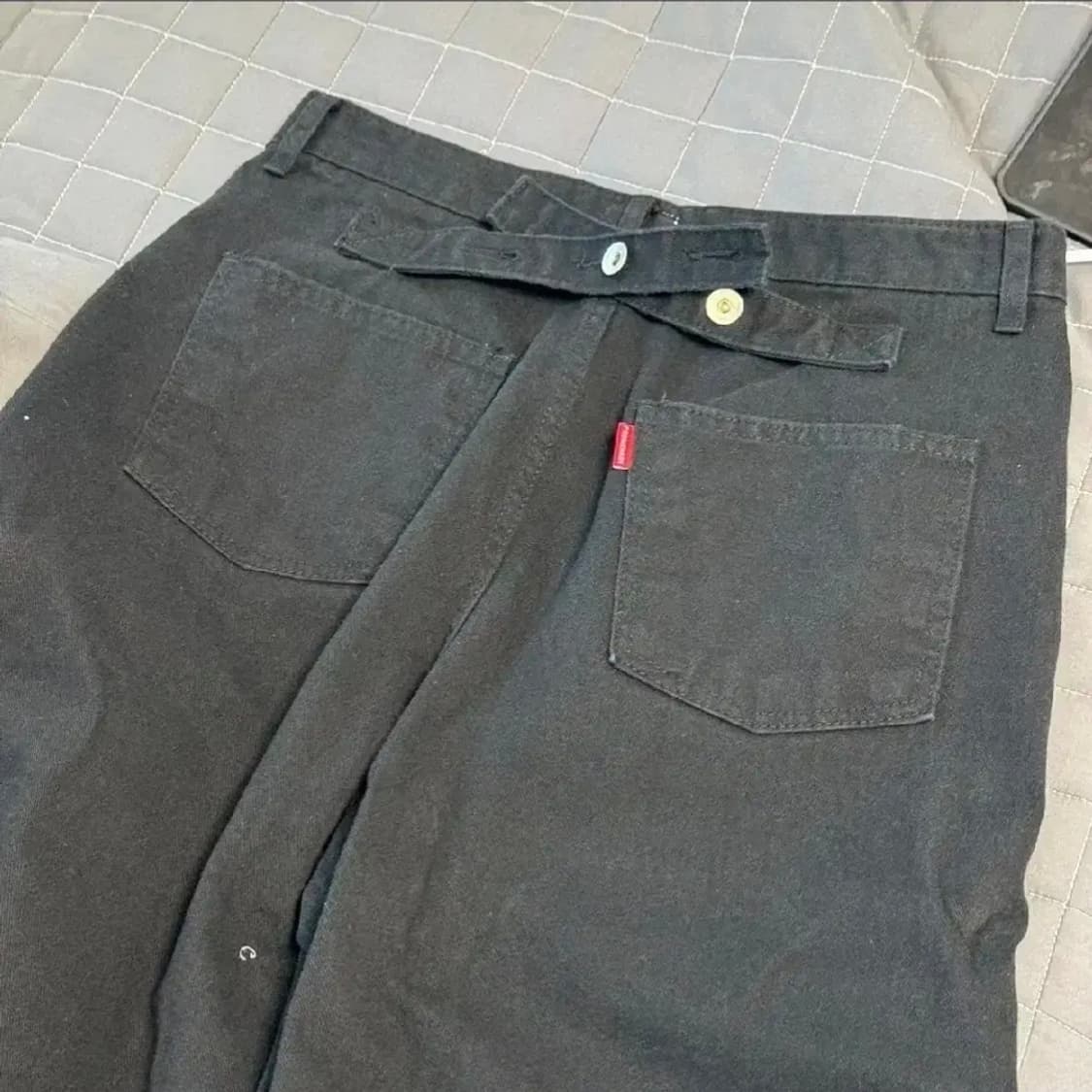 리어버튼 와이드코튼팬츠 상품이미지2