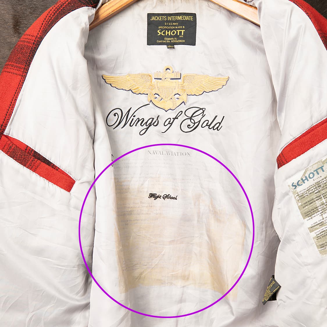 [120] Schott 버팔로체크 울 G-1 플라이트 자켓  상품이미지8