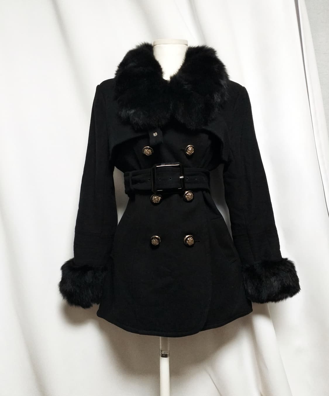 빈티지 퍼코트 대장 y2k자켓 그런지 핀터깔 오네갸루 긱시크 고스펑크 상품이미지1