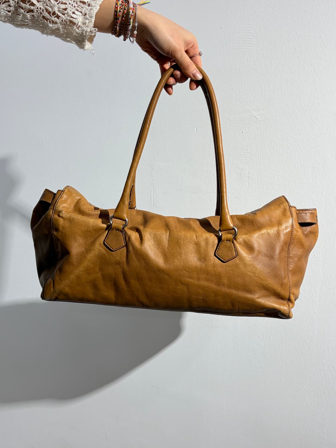 프라다 레더 가죽 숄더백 가방 상품이미지7