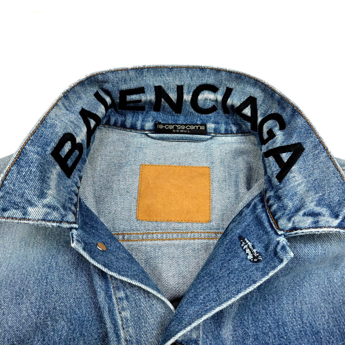 발렌시아가 넥로고 데님 자켓 상품이미지3