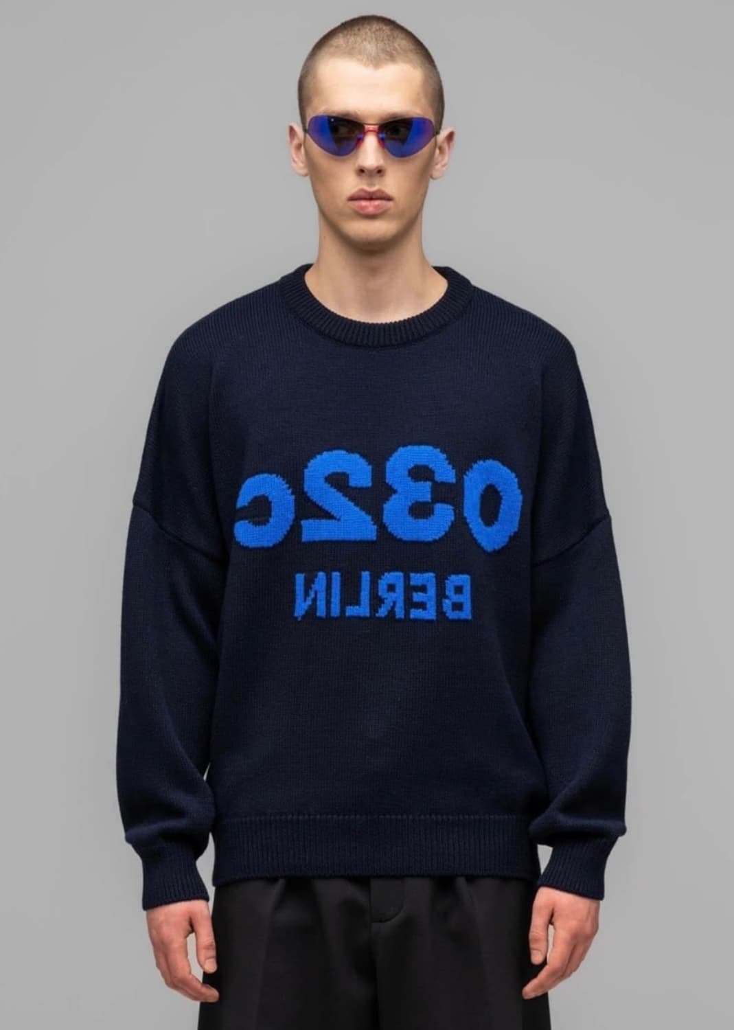 XL) 032c selfie 스웨터 다크블루 니트 상품이미지2