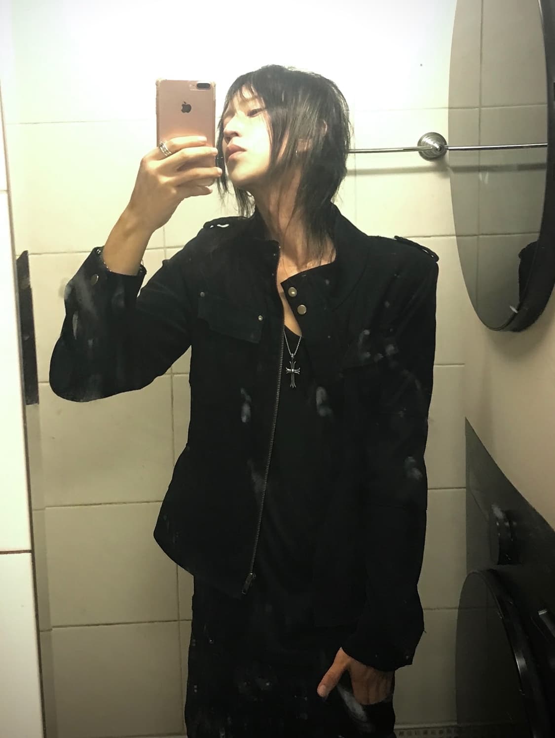 Miltery highneck button jacket 상품이미지8