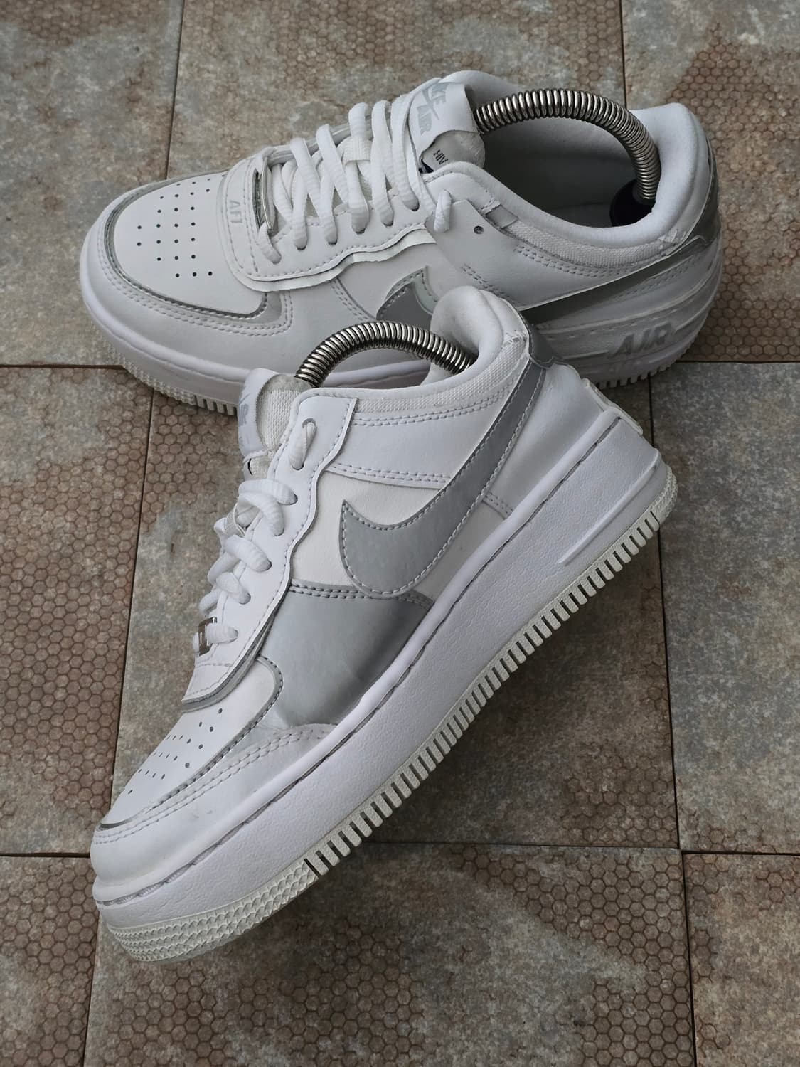 (225)나이키 에어포스 1 쉐도우 화이트 실버 상품이미지6