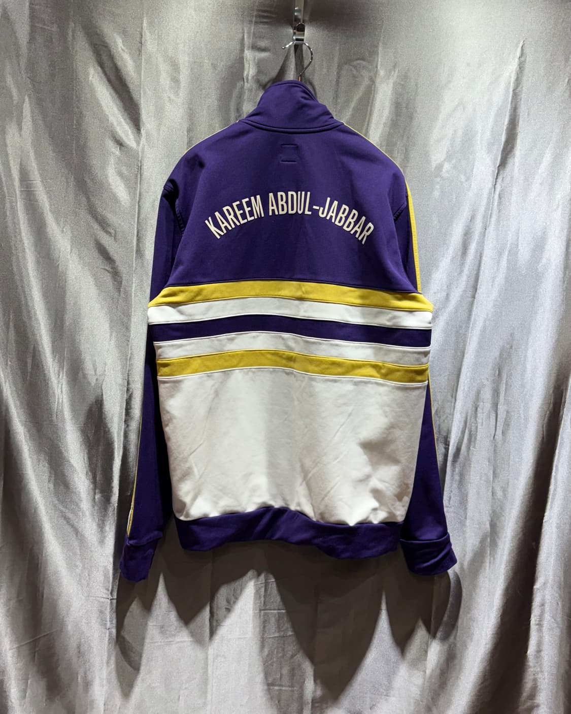 M 아디다스 파이어버드 스펠링 로고 배색 베스킷볼 퍼플 트랙탑 상품이미지4