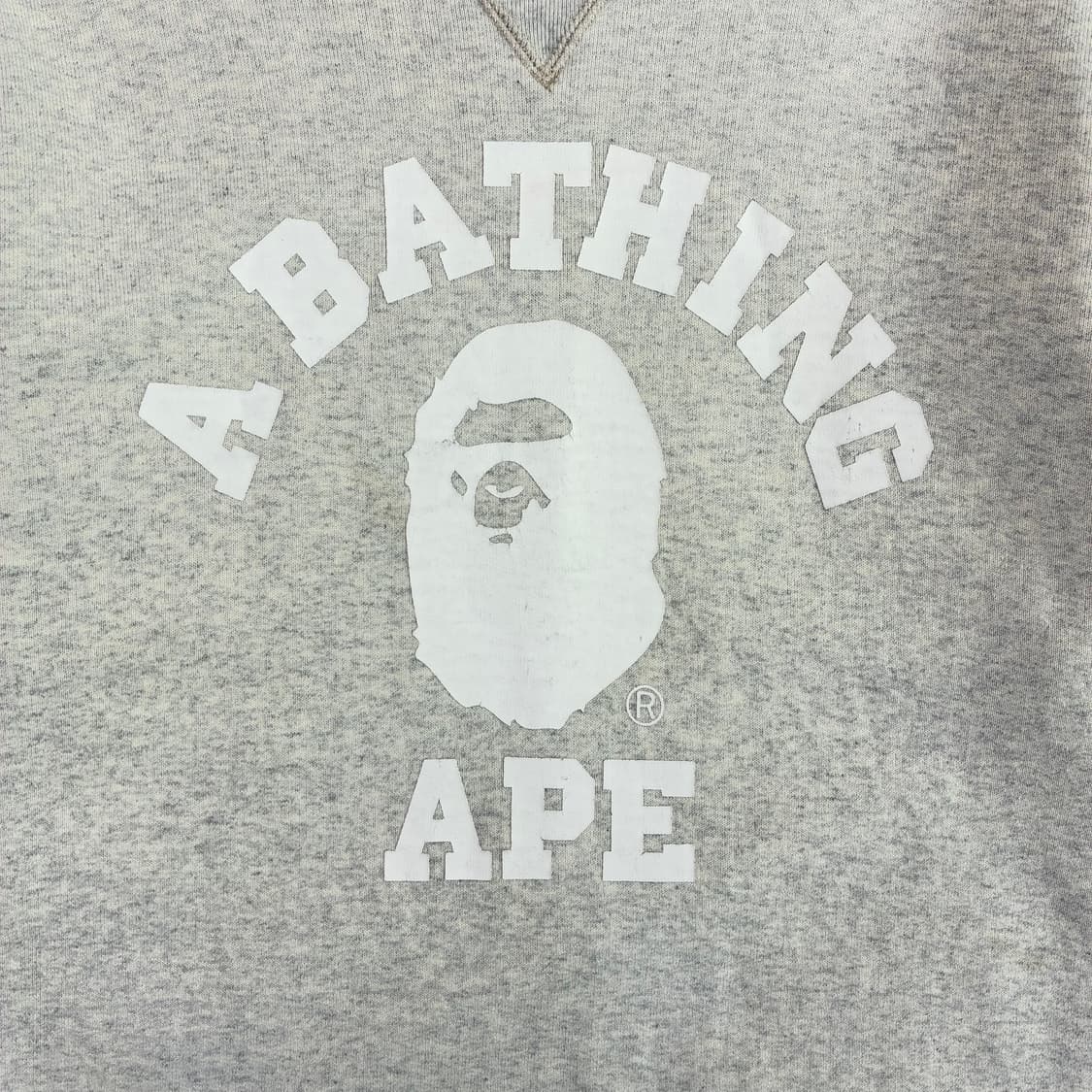 Bape 베이프 사루컬리지 헤비스웻 크루멕 맨투맨 상품이미지3