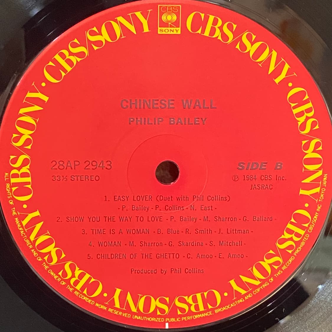 (LP) Philip Bailey - Chinese Wall 상품이미지5