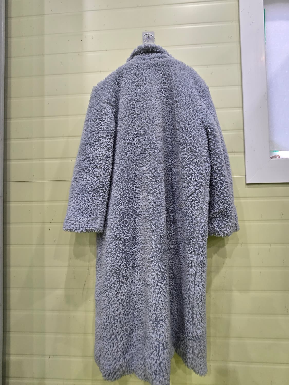 뽀글이 롱 코트 블루 FREE 상품이미지4