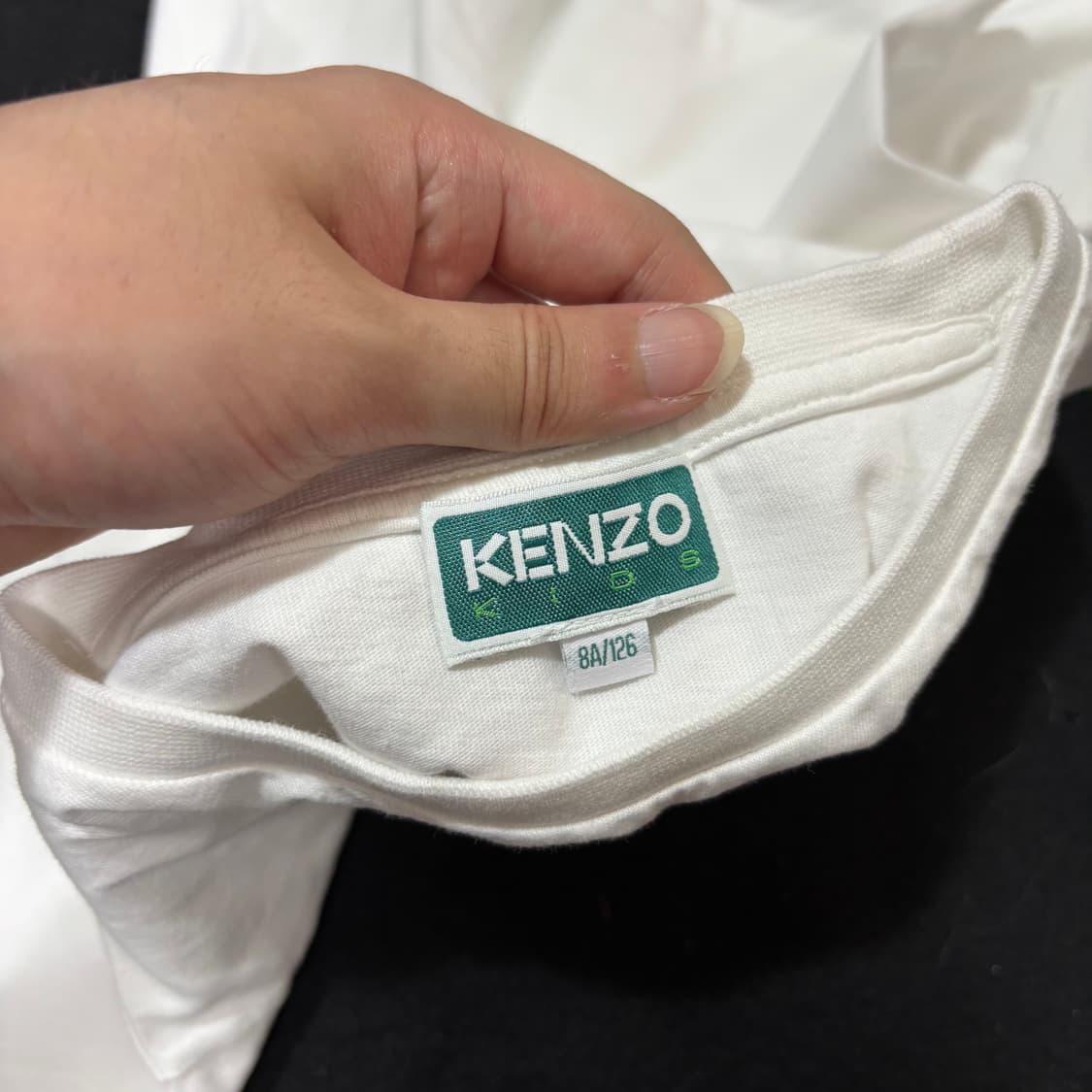 키즈 8A/126 겐조 KENZO 화이트 타이거 백로고 반팔티 상품이미지5