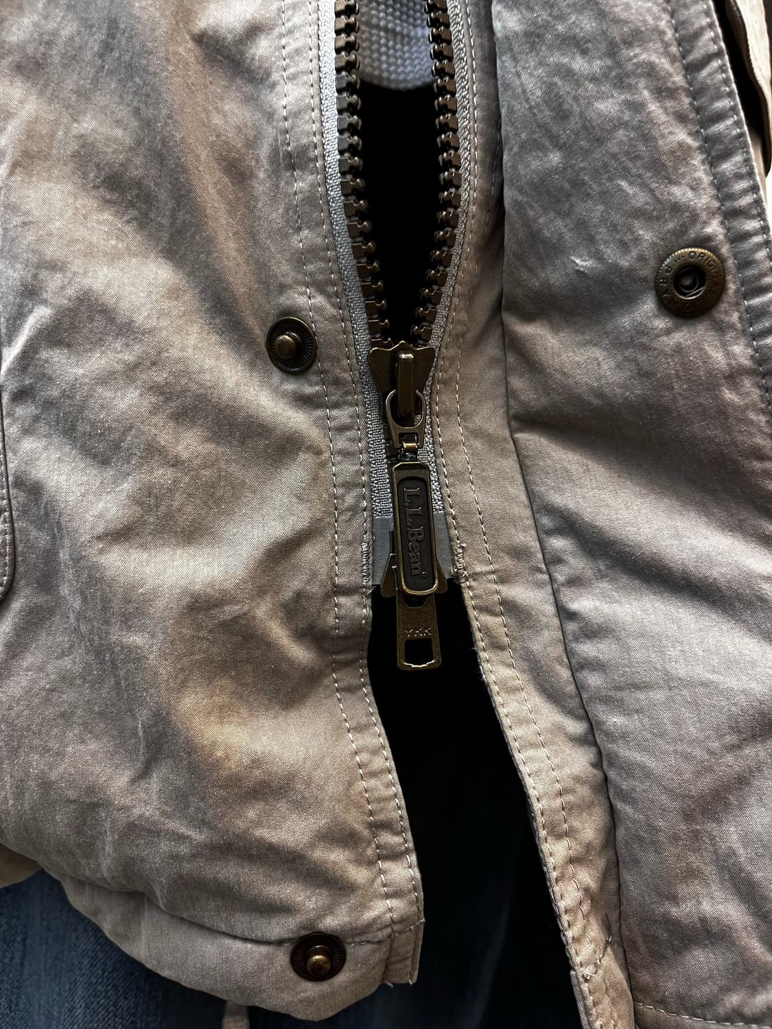 90s 엘엘빈 구스다운 퍼 후디 파카 베이지 상품이미지6