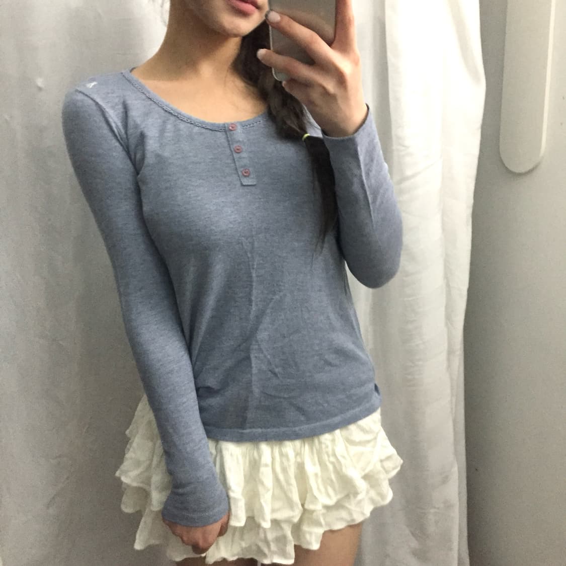 Thursday Island  모리걸 히메갸루 버튼업 소라 롱슬리브 상품이미지2