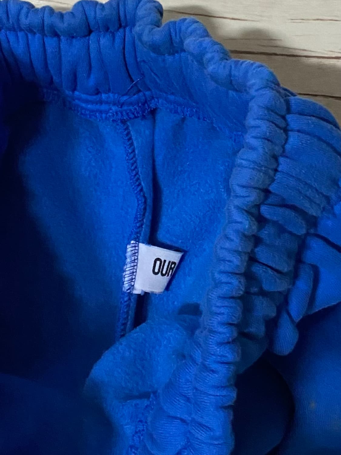 그린 , 블루 색상 기모 와이드 조거 팬츠 34 인치 ~ 상품이미지6