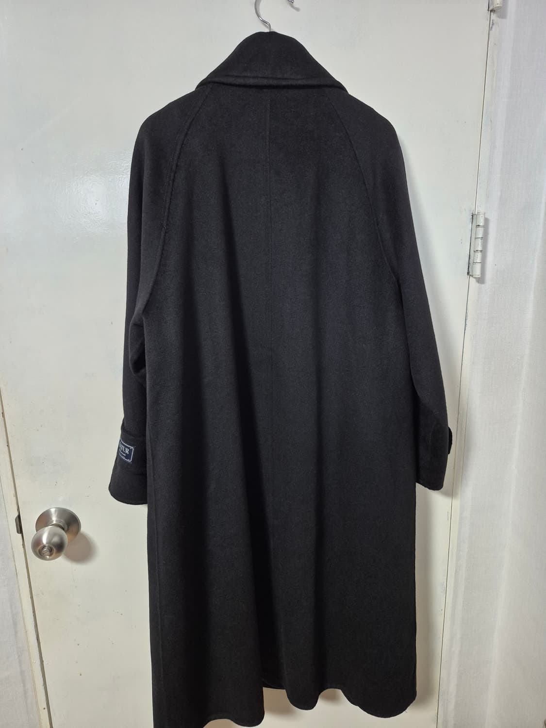 25FW 세터SATUR 에이라인 울 블렌드 싱글 코트 블랙 상품이미지4