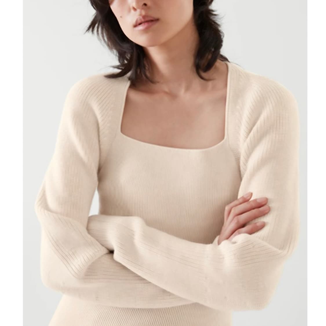 코스 퍼프 슬리브 울 니트 / 여성 니트/ 여자 니트  상품이미지1