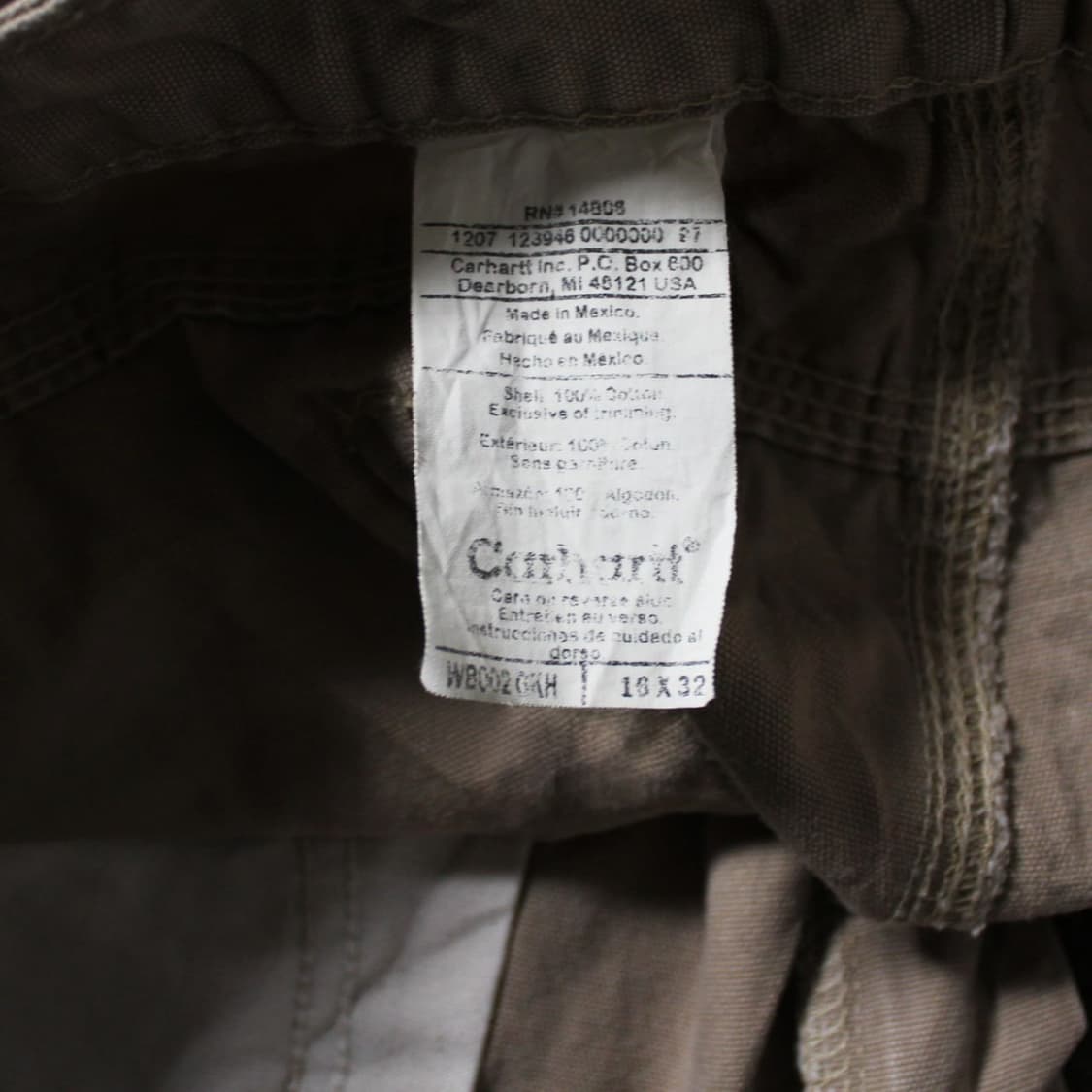 90's Carhartt 칼하트 멕시코생산 코튼 워크 팬츠 상품이미지4