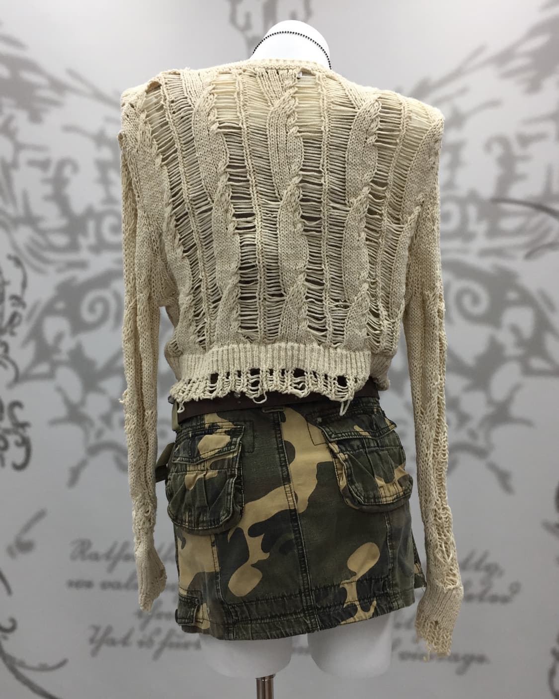 Grunge crop knit 상품이미지5