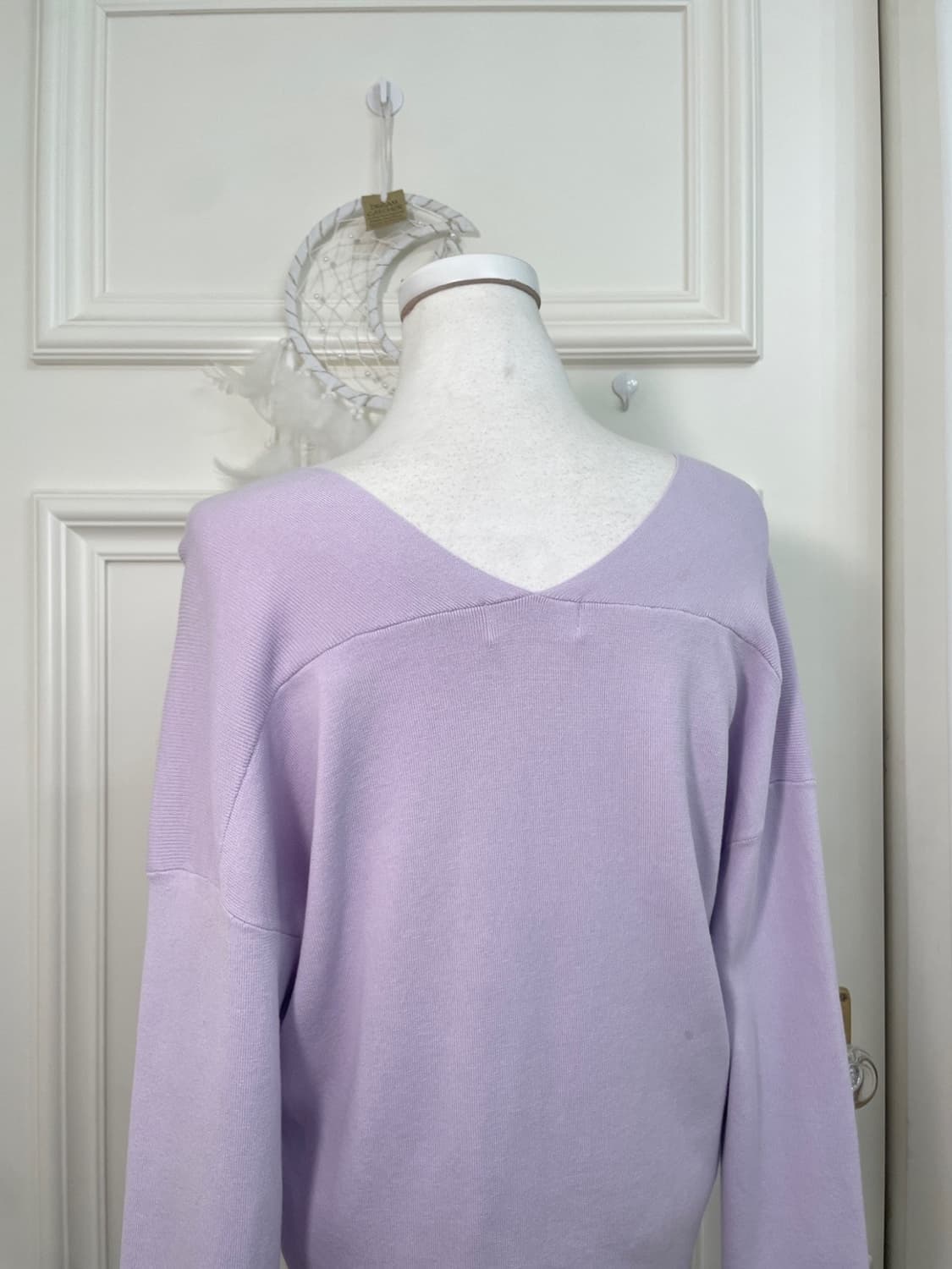 lavender v-neck basic knit top 상품이미지4
