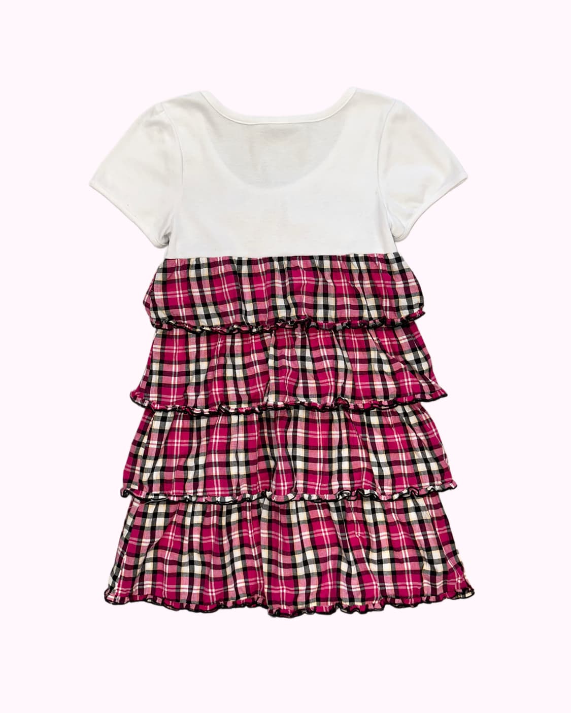 SKY BOMBER pink check tired dress 상품이미지4