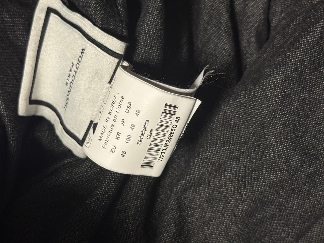 23FW 우영미 블랙 데님 후드 자켓 상품이미지3