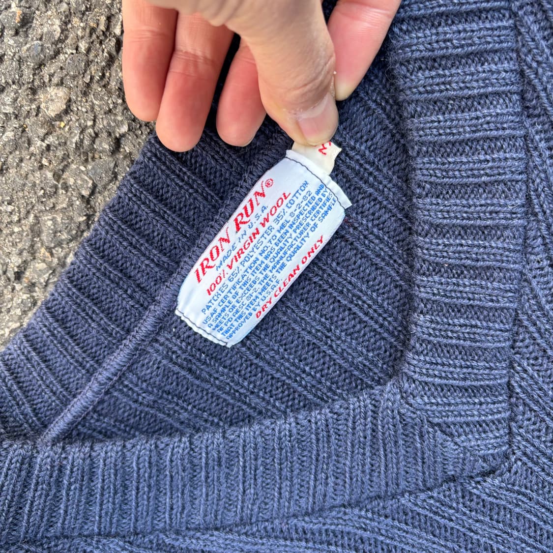 80년대 미공군 아이언 런 울 스웨터 상품이미지3