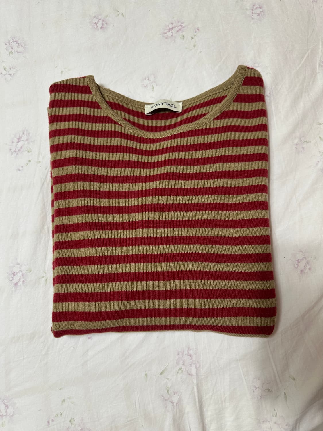 포니테일 combi striped knit tshirts 상품이미지4
