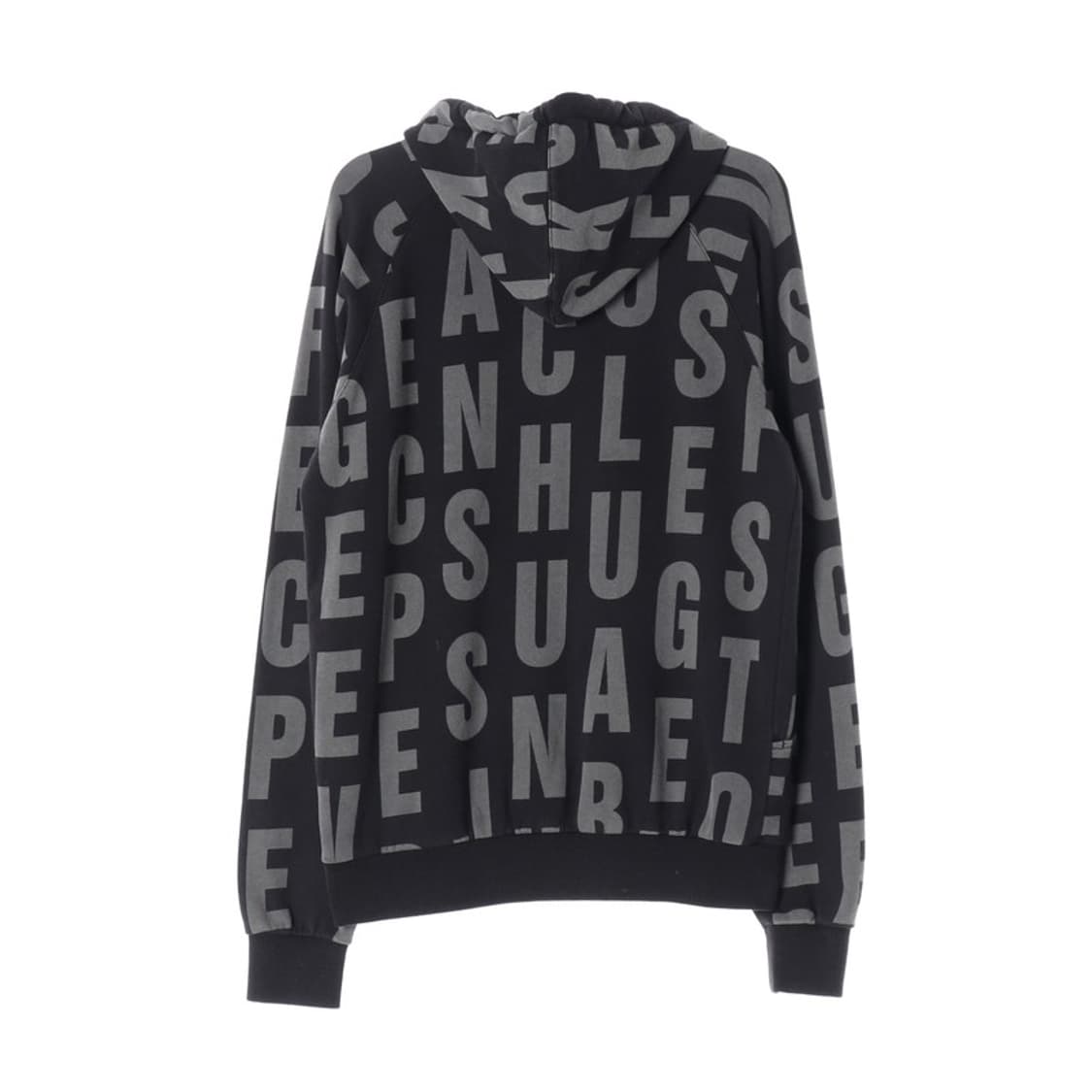 EVISU 블랙 로고 패턴 후드티 M 상품이미지2