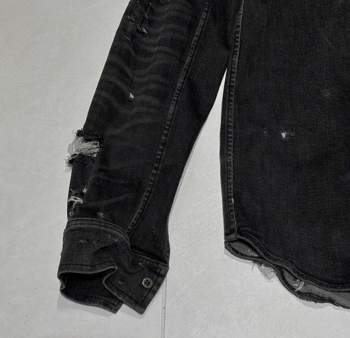 AMIRI 아미리 챠콜 디스트로이드 데님 셔츠 상품이미지2