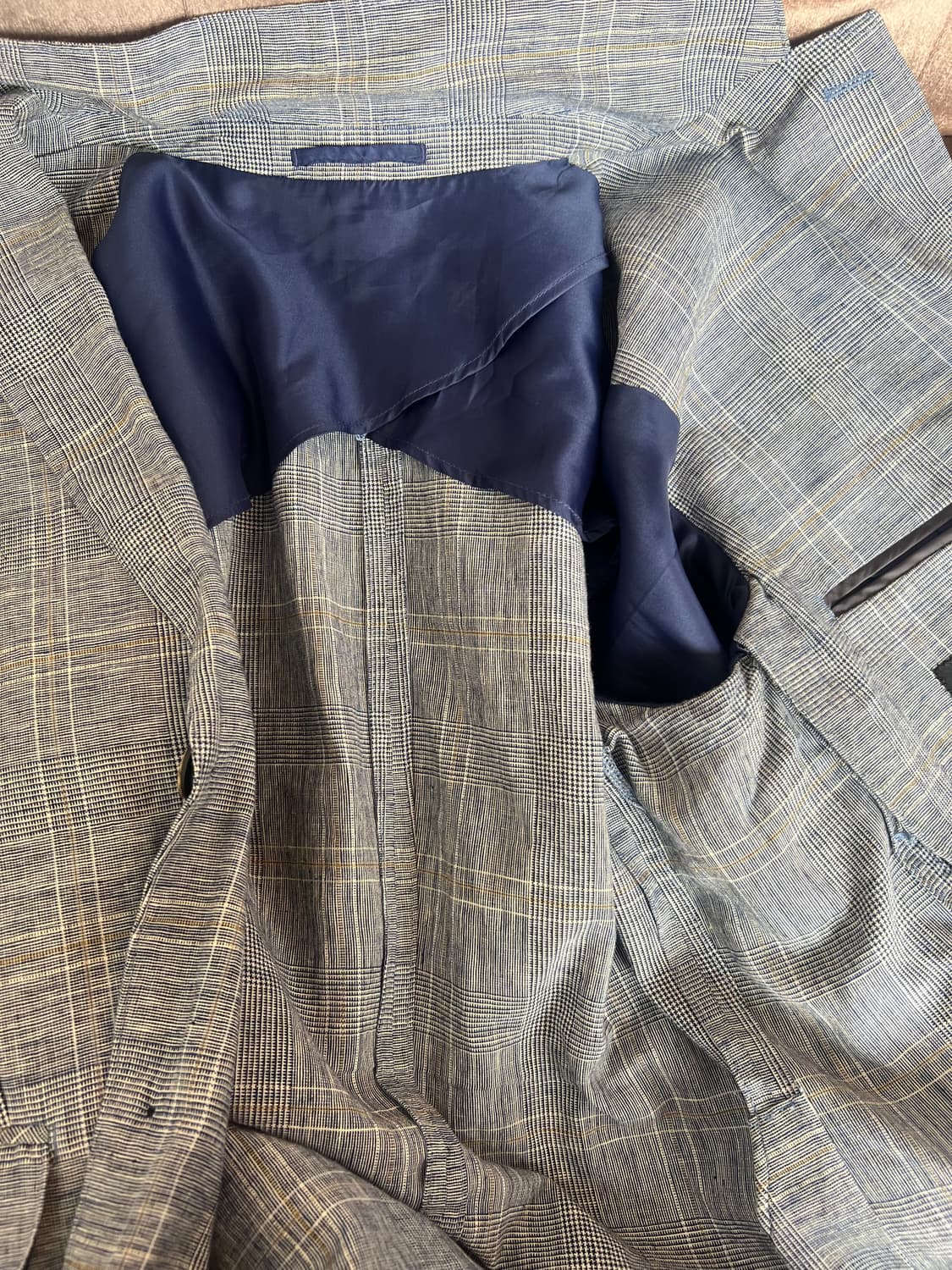 일코르소 마에스트로 남성 블루네이비 체크자켓 상품이미지7