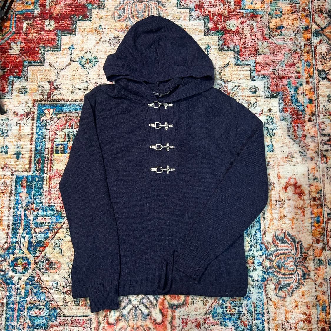 [M] 90s 폴로 스포츠 파이어맨 니트 후드 상품이미지1