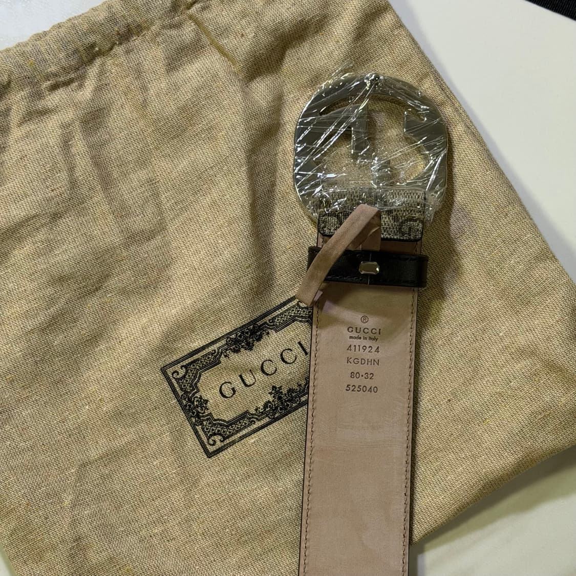 (80) Gucci 구찌 GG 슈프림 인터로킹 벨트 상품이미지3
