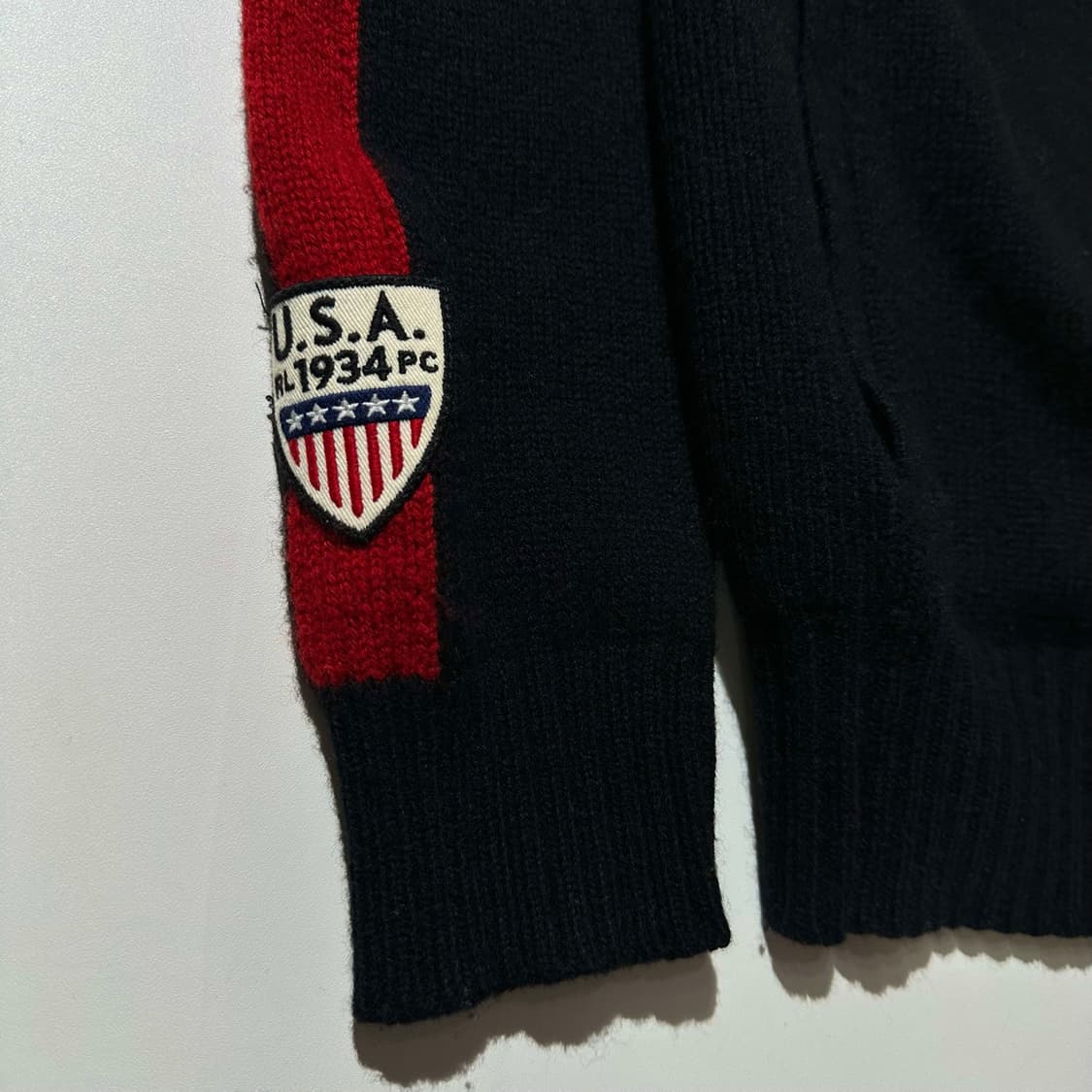 폴로 랄프로렌 빅포니 USA 성조기 니트 집업 가디건 상품이미지7