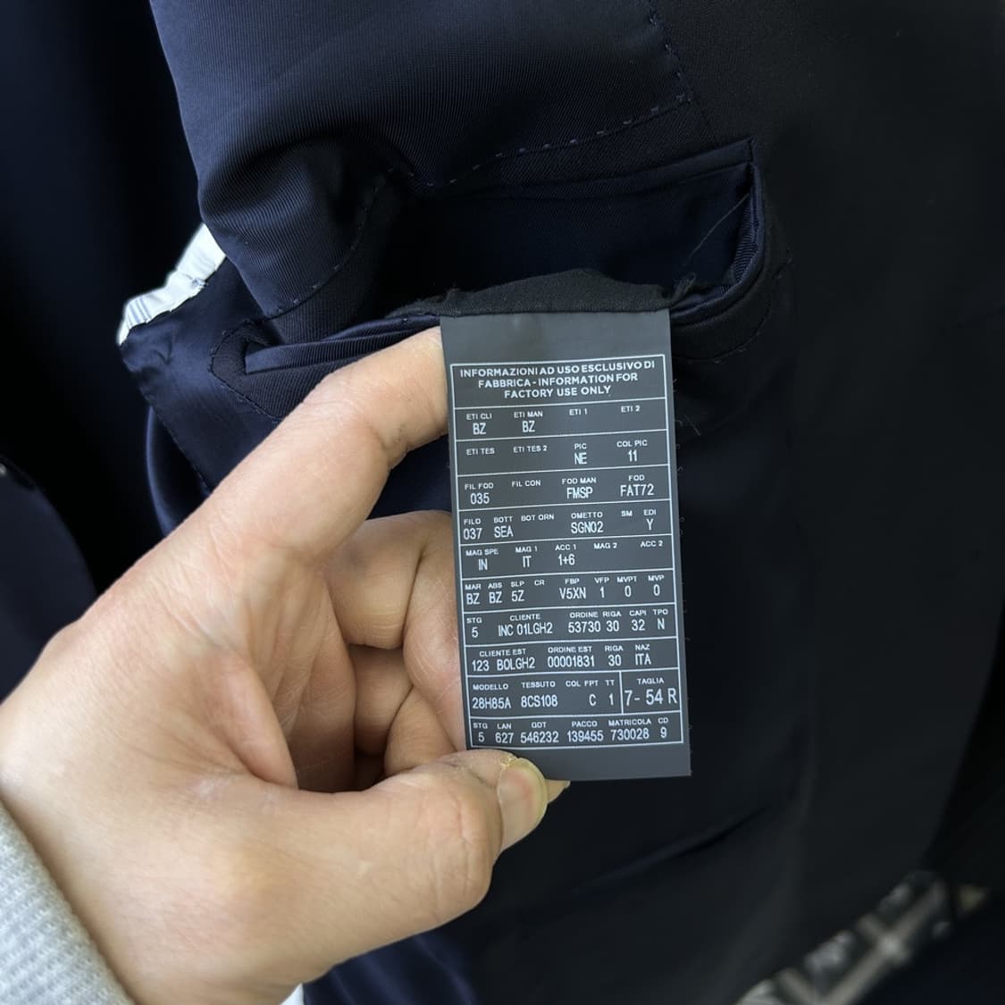 16016 - 제냐 투피스 수트 셋업 (54R) (라나 울 100%) 상품이미지4