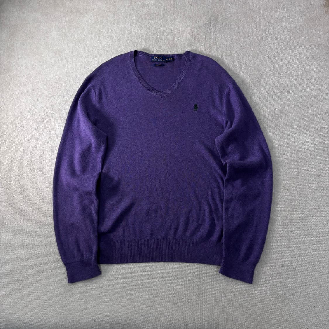 100 폴로 랄프로렌 피마코튼 퍼블 브이넥 니트  상품이미지1
