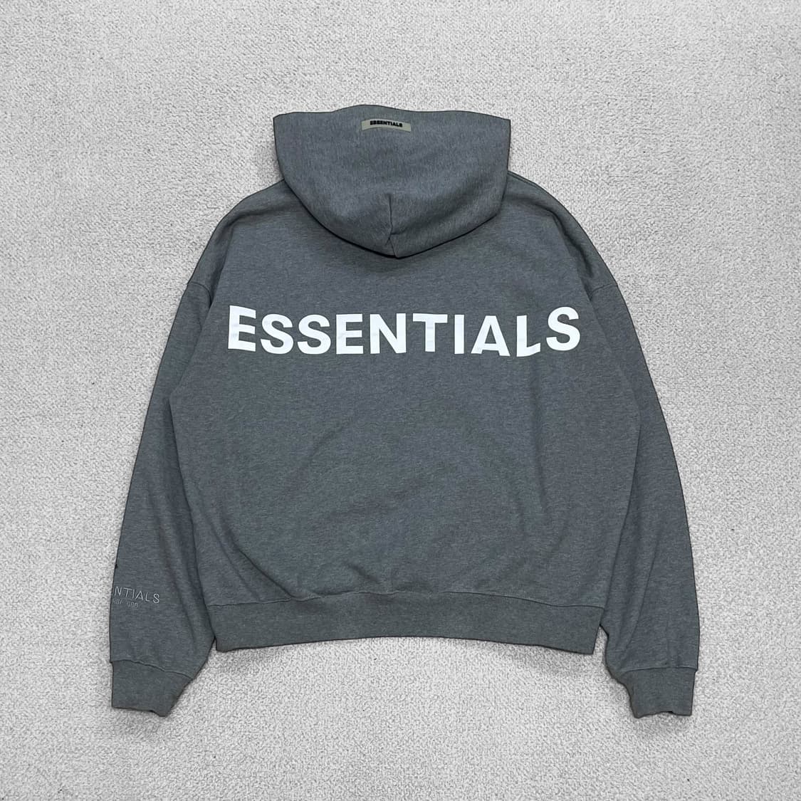 에센셜 피어오브갓 백 로고 리플렉티브 후드티 그레이 상품이미지1