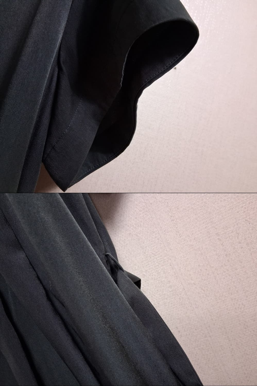 일본브랜드 espace de calma 다크그린 핀턱주름롱원피스 고품질  상품이미지5