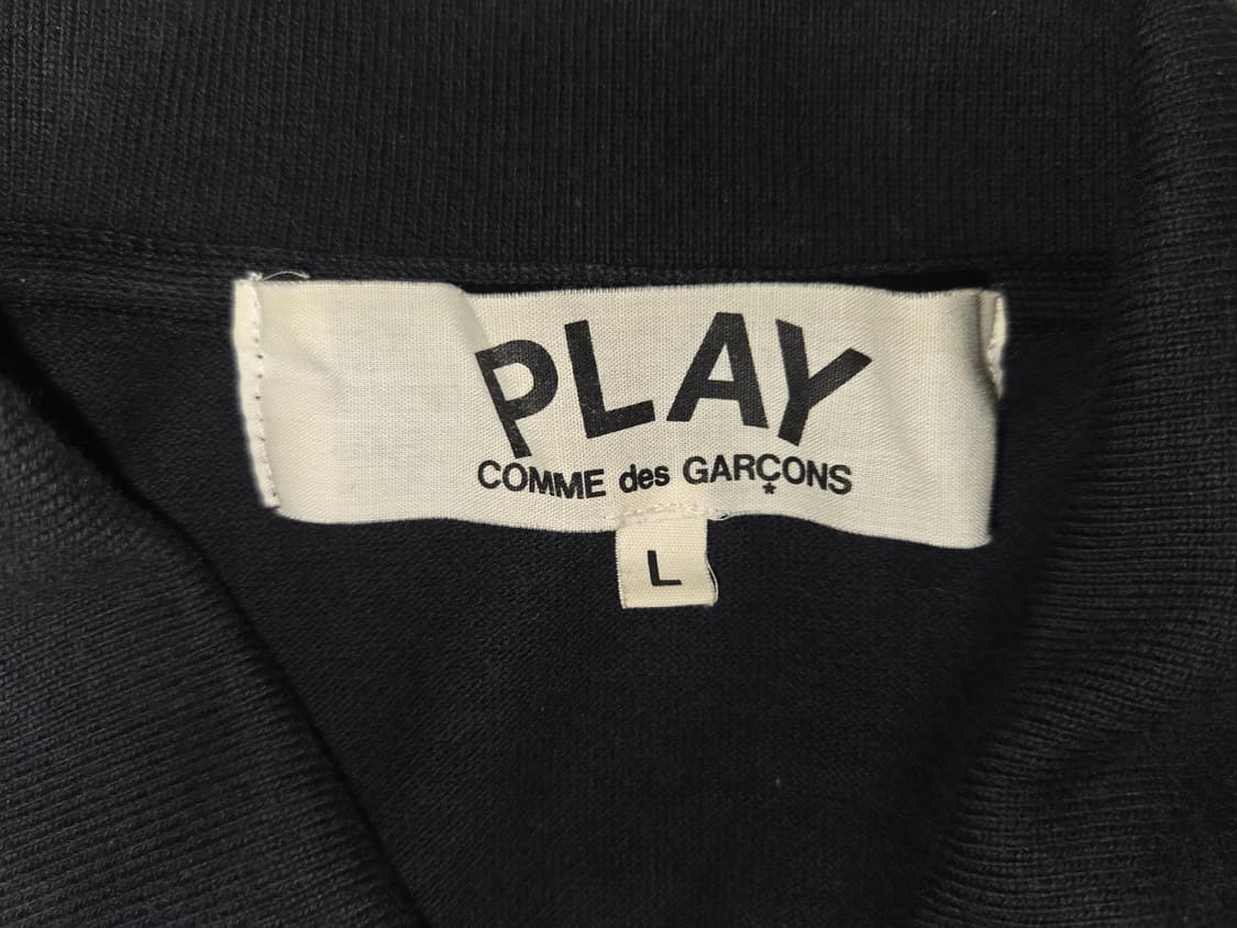 플레이 꼼데가르송 블랙 하트 폴로 셔츠 블랙 상품이미지3