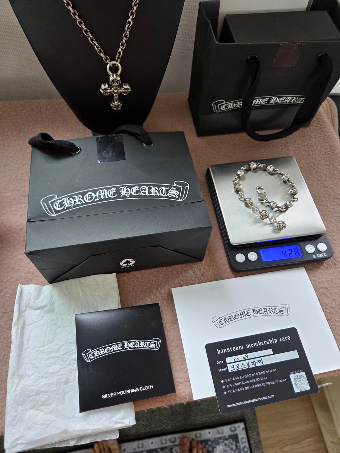 크롬하츠 크로스 링크 팔찌 한스룸 정품 상품이미지1