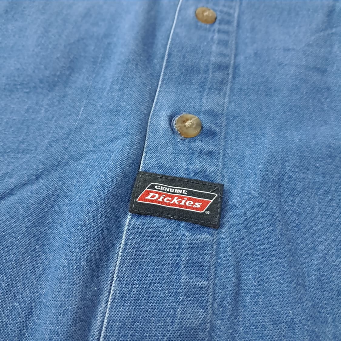 CK377 XL 디키즈 90s 버튼다운 중청 데님 셔츠 남방 상품이미지5