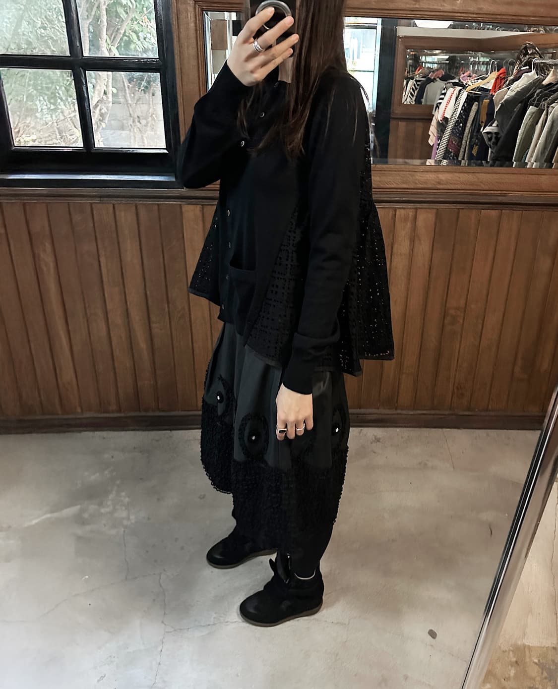 SACAI LUCK hole lace cardigan 상품이미지1