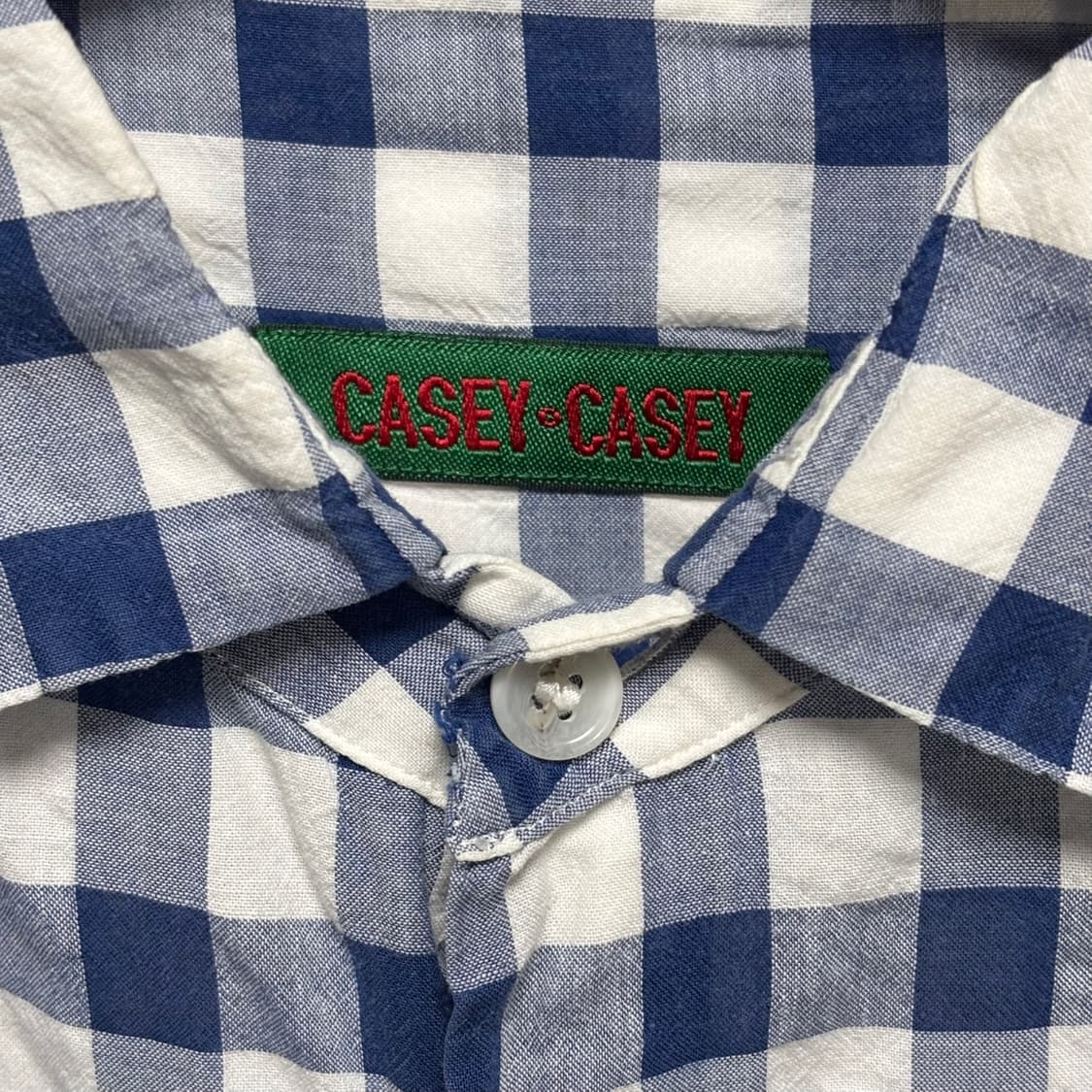 xs) casey casey 케이시케이시 깅엄 체크 셔츠 상품이미지6