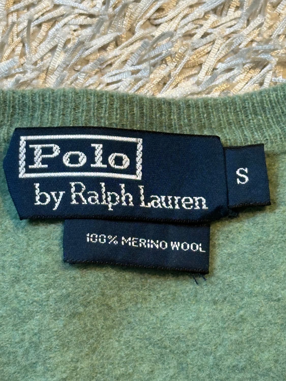 폴로 랄프로렌 메리노울 퍼플포니 라운드넥 니트 민트 상품이미지4