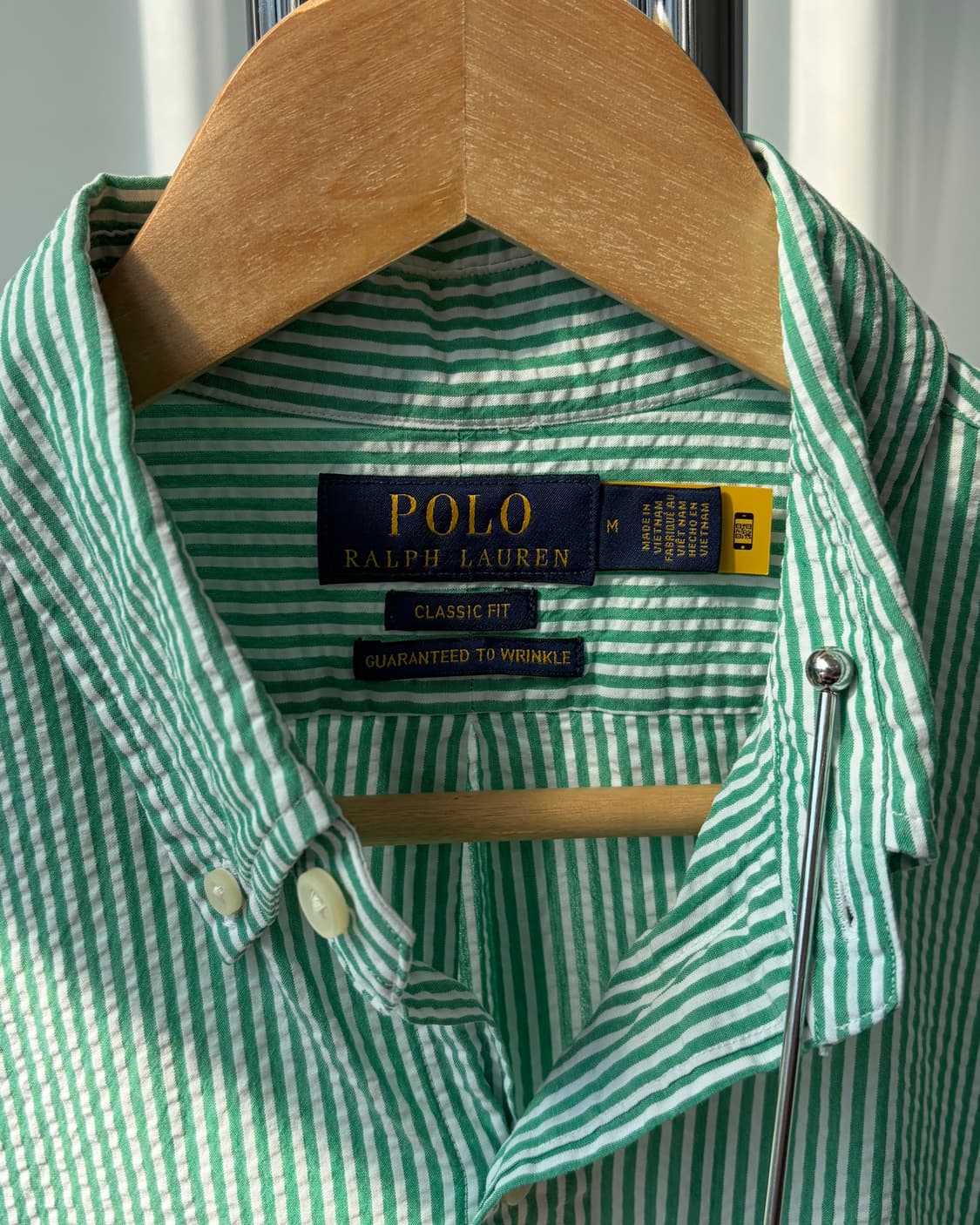 [M]폴로 랄프로렌 시어서커 클래식핏 스트라이프 반팔 셔츠 상품이미지8