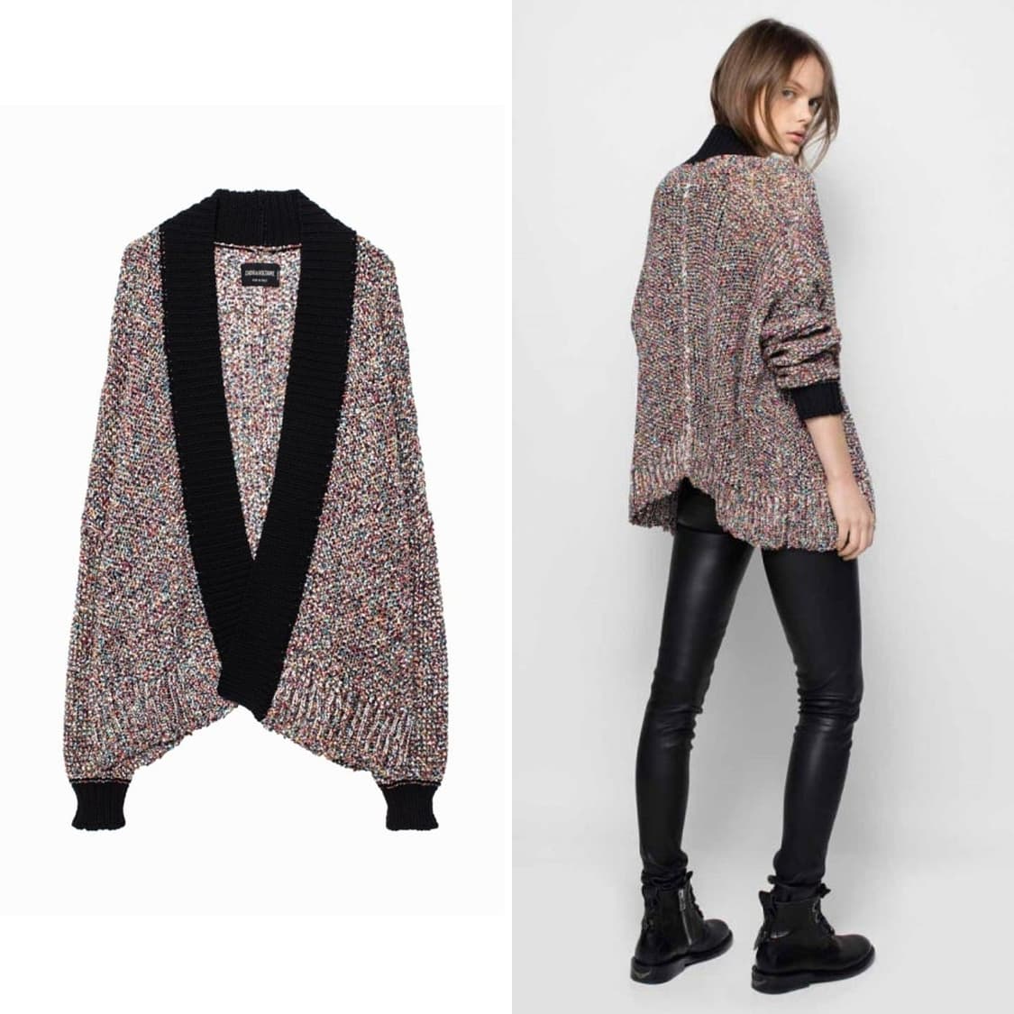 쟈딕앤볼테르 트리밍 오픈 가디건 상품이미지2