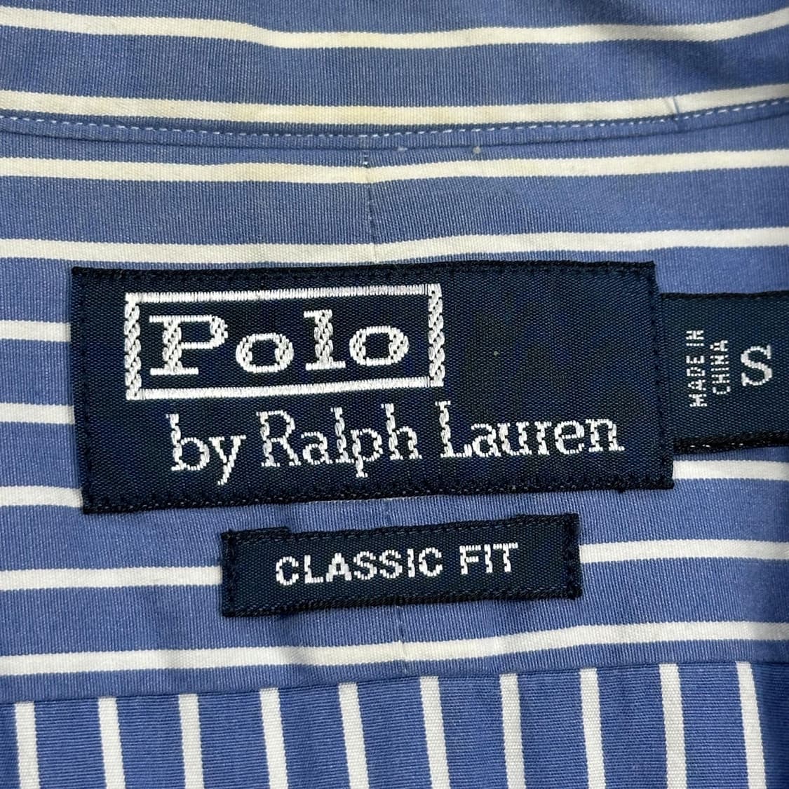 폴로 랄프로렌 포니 스트라이프 블루 셔츠 (S) 상품이미지5