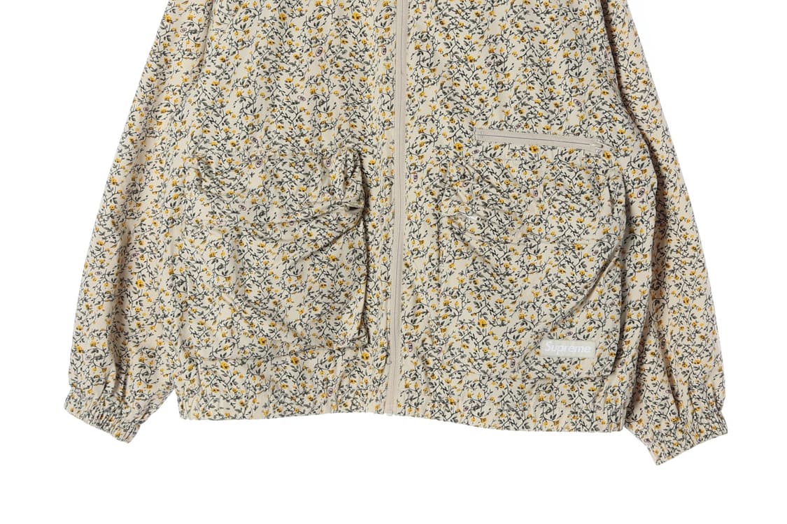 슈프림 23SS 베이지 플로럴 빅포켓 오버핏 바람믹이 집업 점퍼 재킷
 상품이미지5
