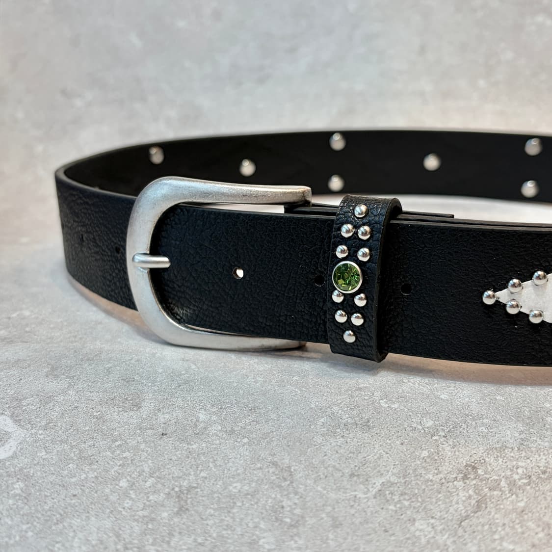Oribell 에스닉 다이아 크로스 스터드y2k 웨스턴 가죽 벨트 상품이미지5